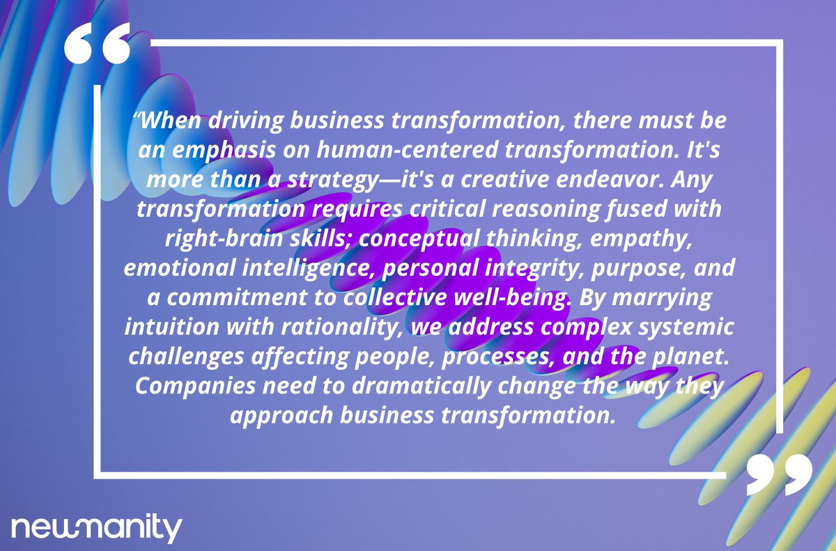 Business transformation isn't just about the numbers. It requires a human-centered approach to thrive. Focusing solely on figures without considering people's needs is a recipe for failure. True transformation is systemic, evolutionary, and puts people at its core.