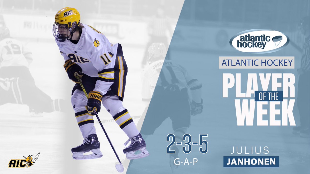 Atlantic_Hockey's tweet photo. Player of the Week!

📰: https://t.co/TJV6AOr5Co https://t.co/ZPxtRoupSx