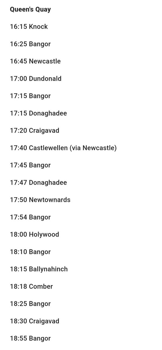 Before the decimation of Northern Ireland's railways, a multitude of destinations could be reached direct from Belfast. Here's the evening rush hour departures from the three termini on a weekday in July 1922.