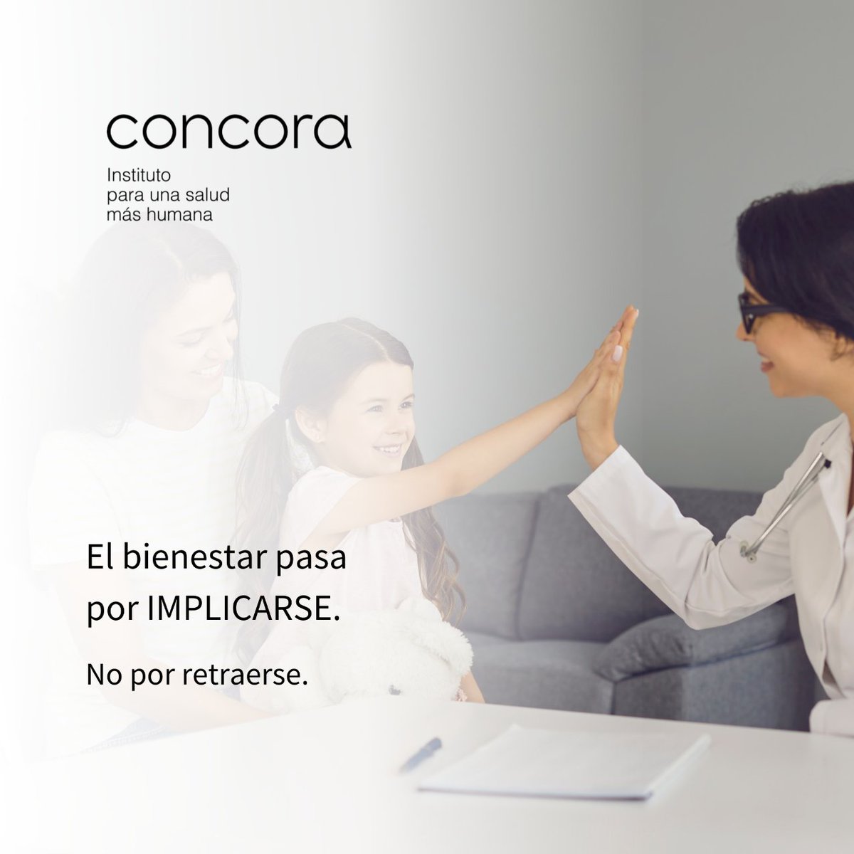 El bienestar es implicarse, no retraerse.
Prevenir el desgaste en los profesionales sanitarios, tiene relación con aprender a estar PRESENTES.

Concora
Instituto para una salud más humana
#saludmashumana #institutoconcora