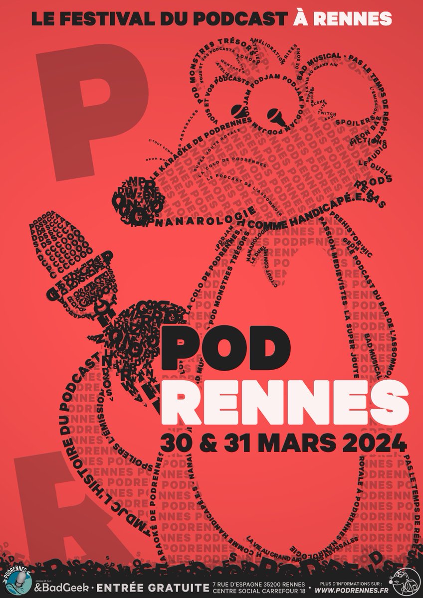 Vous l'avez aimé ? Vous l'adorerez sans la faute de frappe ! 

On la refait : PodRennes, les 30 &amp; 31 mars 2024. Inscriptions sur podrennes.fr