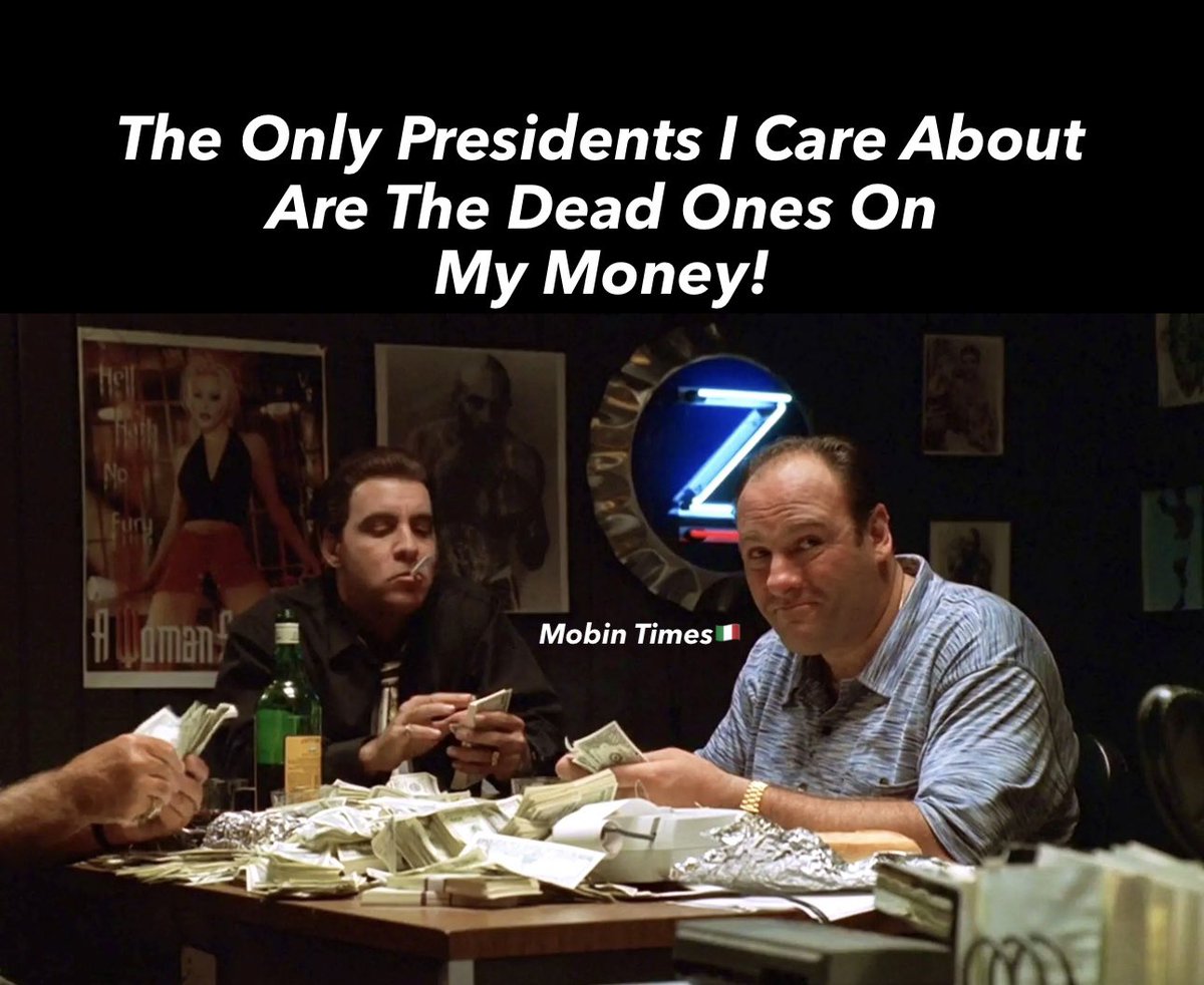 MobinTimes's tweet photo. Happy Presidents Day!💵 #MobinTimes #StayMobin #MT #Mobin #PresidentsDay #Money #Cash #TheSopranos #TonySoprano #Sopranos #Mob #Mafia #Gangster #Wiseguys #Mobster #OC #Omerta #CosaNostra #Like #Share #Follow #Comment #Tag #Repost #Retweet https://t.co/5ZQQoO4ZET