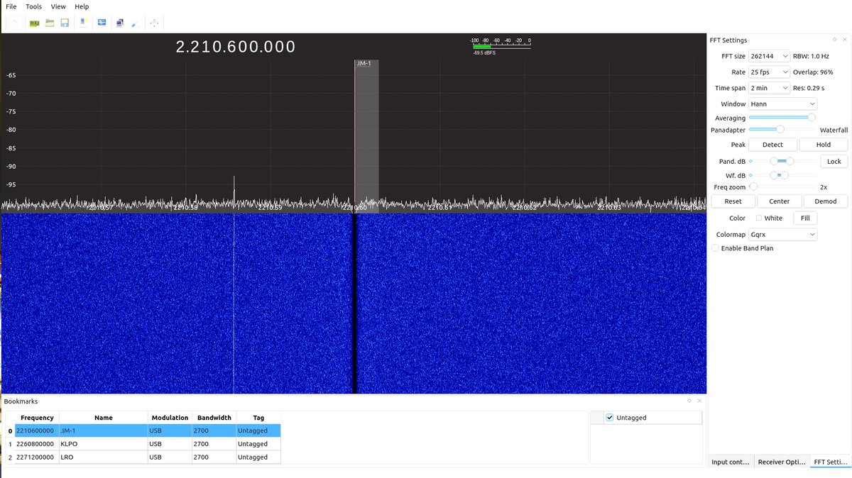 #IM1 On my 92 cm (3 foot) dish still with a linear feed.  As my teachers always said "he could do better"