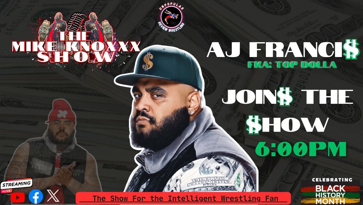 MikeKnoxxx's tweet image. LIVE 6PM TODAY ON THE SHOW @AJFrancis410 WHAT DO YOU WANNA ASK HIM?