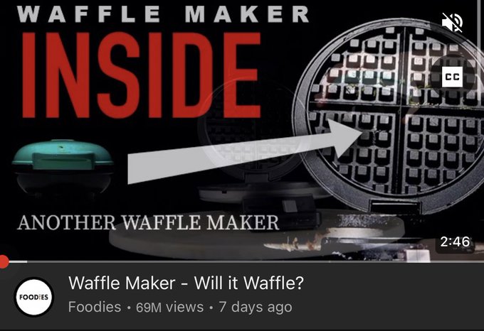 I waffled my waffle maker using another waffle maker and then I waffled both waffle makers using a GAINT