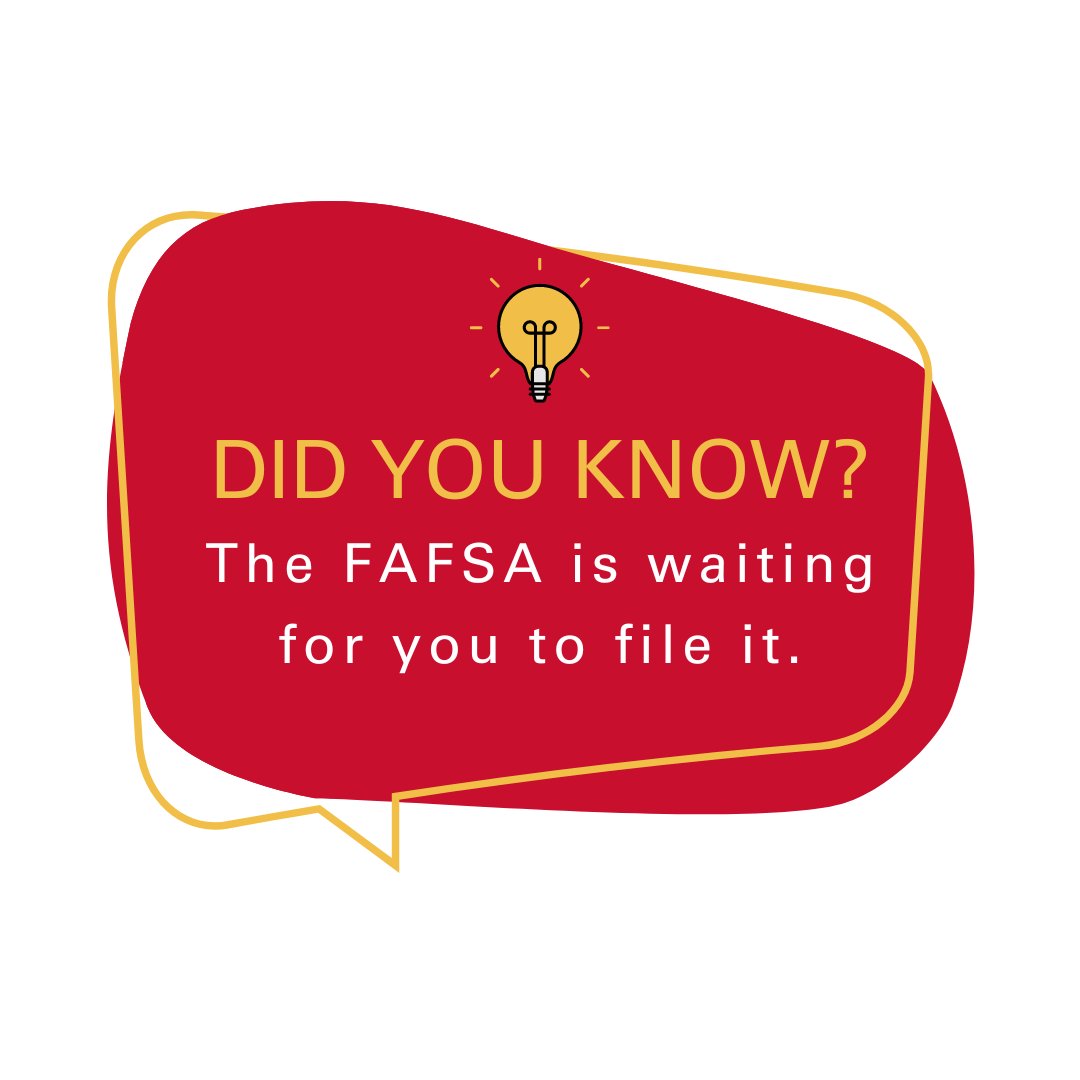 IAStateFinAid's tweet image. The FAFSA is waiting for YOU to file it. 💲

#finaidfeb #fafsa #fafsa2425