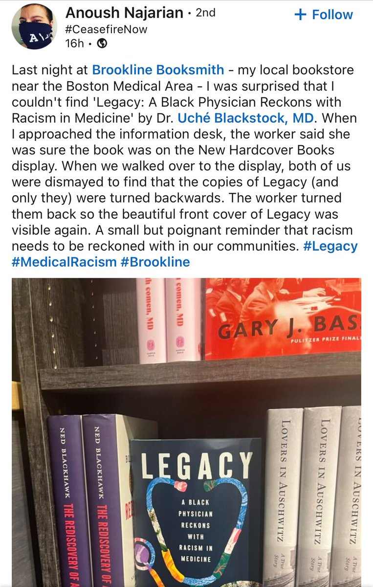 uche_blackstock's tweet photo. I hope this is an isolated incident, Brookline Booksmith. Thankful for my social media fam for looking out far and wide for LEGACY!👩🏾‍⚕️🩺🙏🏾 https://t.co/FR2K3DUhnx