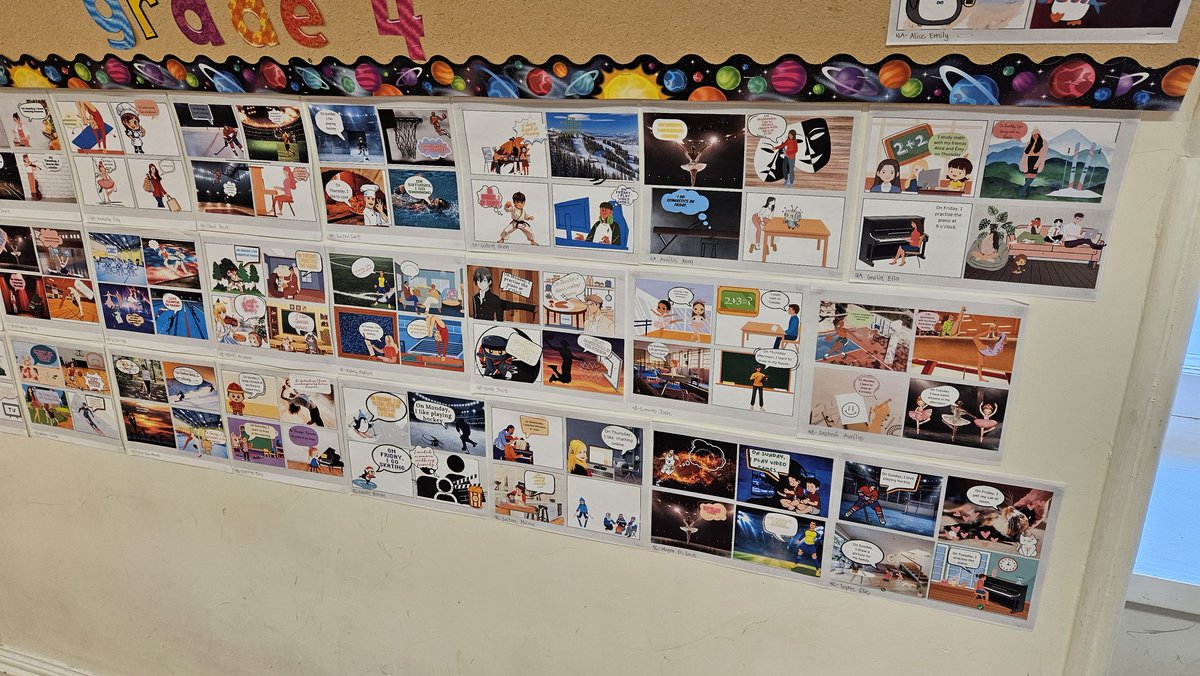 JeremyVanRanst_'s tweet photo. Création d'une BD avec @CanvaEdu en 4e année dans le cours d'anglais. But: décrire des activités de la semaine.
@ursulinesquebec
#euq #english #ednum #chromebook https://t.co/izgHxGQOGm