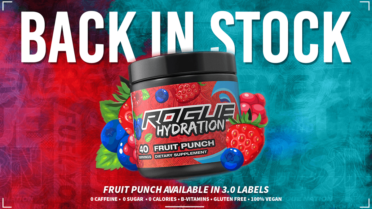 TheRogueEnergy's tweet image. 🚨RESTOCK ALERT🚨

Great news!  Fruit Punch #RogueHydration is BACK IN STOCK NOW!

Tubs &amp;amp; Bundles are fully loaded with this staple Hydration flavor.  Enjoy, #RogueNation!

✅RogueEnergy.com/products/fruit…