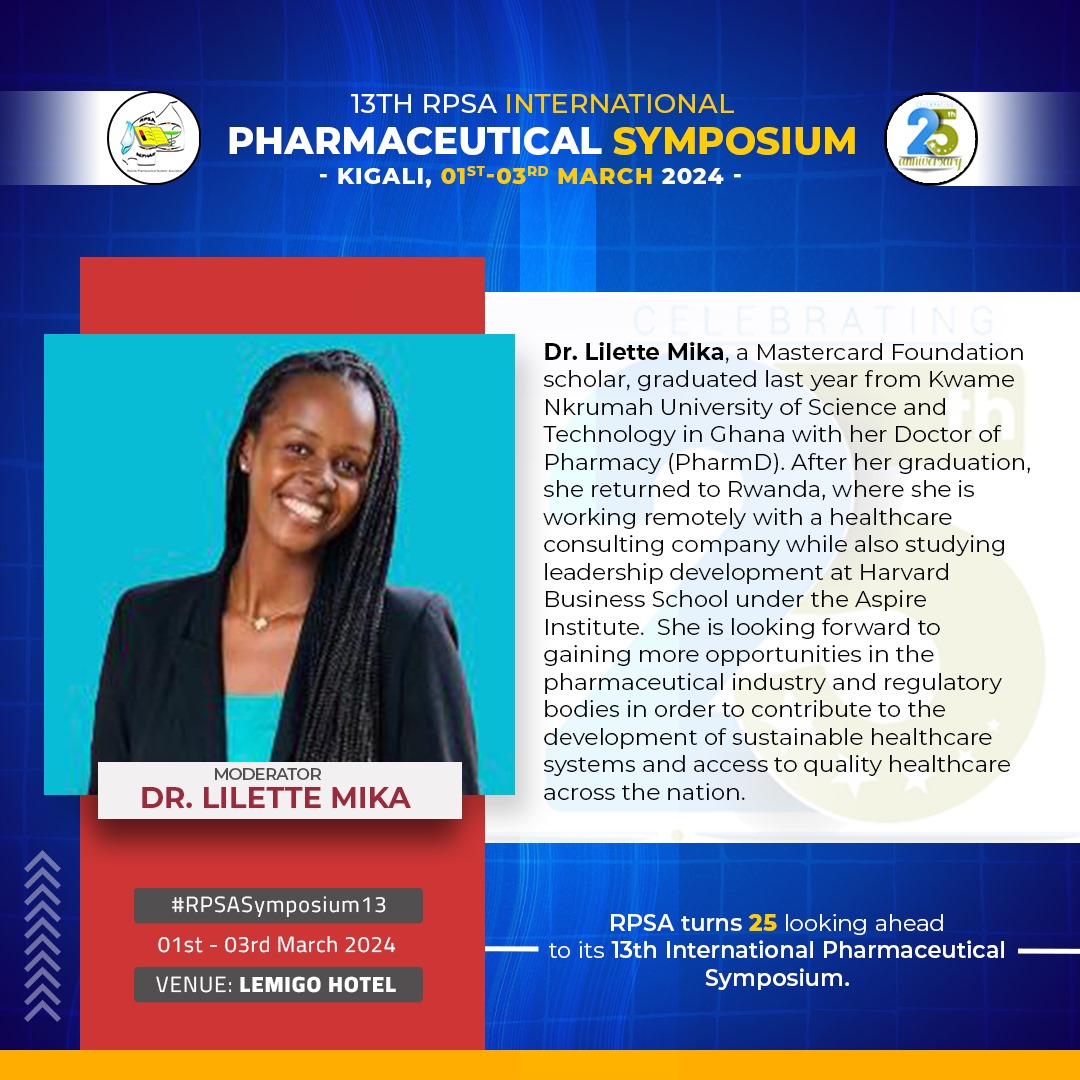 ▶️ GUEST SPEAKERS;

If inspiration was a person, it would be Dr. MIKA Lilette, and she will be Joining us in #RPSASymposium13.

Her vision should be infectious to all of us...
After all; a #SustainableHealthcare Systems = Quality services = #HealthierNation

#RPSATurns25