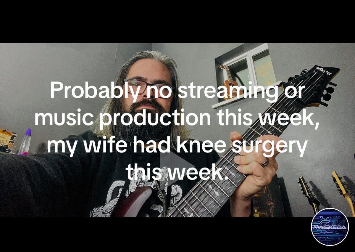 Probably no streaming or music production this week, my with had knee surgery. #maskeda
