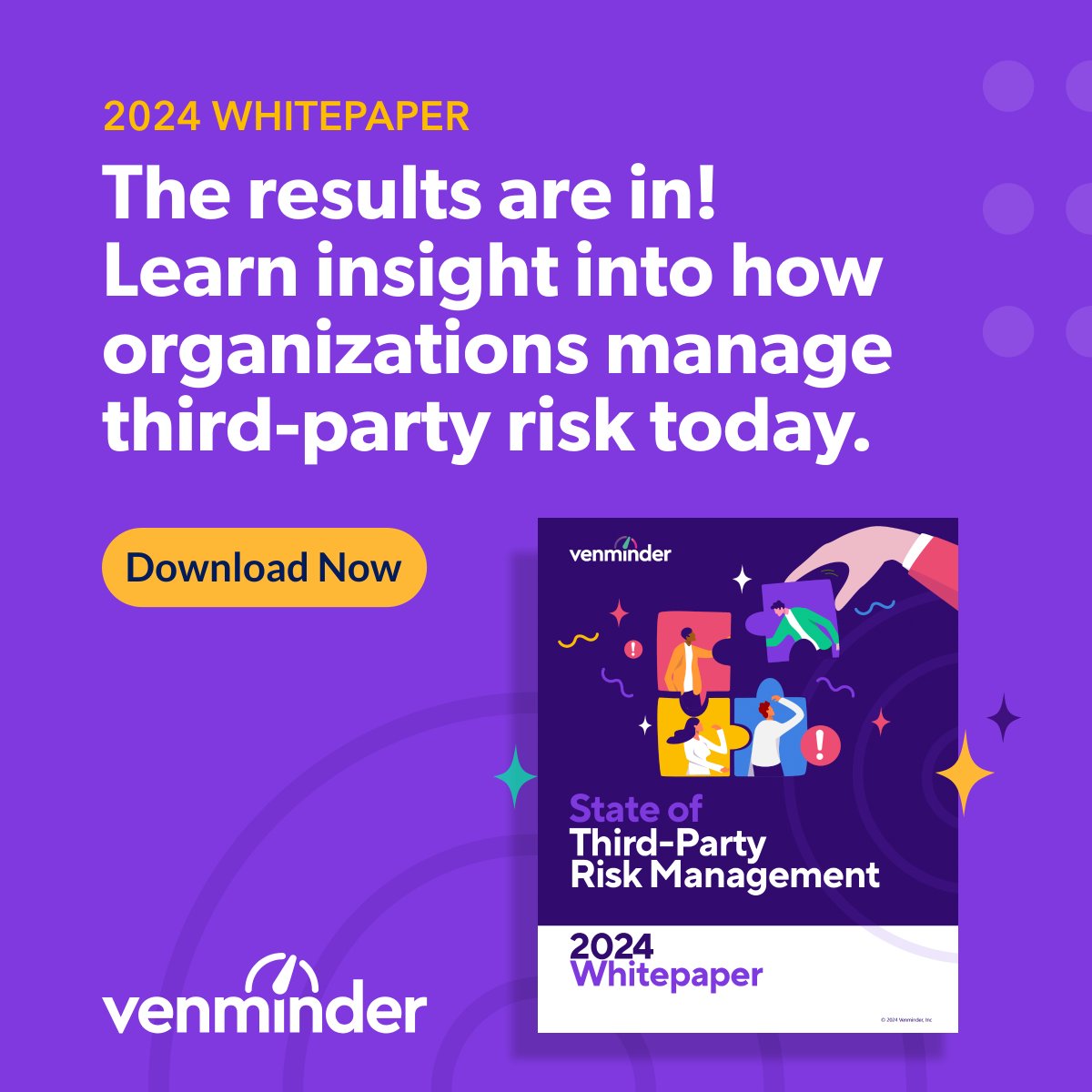 venminder's tweet image. Did you know… Cybersecurity remains a top concern for #thirdpartyriskprofessionals? Learn more about this finding and others in the State of Third-Party Risk Management 2024 whitepaper. Download now: hubs.ly/Q02lnZVq0 #vendorriskmanagement #cybersecurityrisk #StateofTPRM