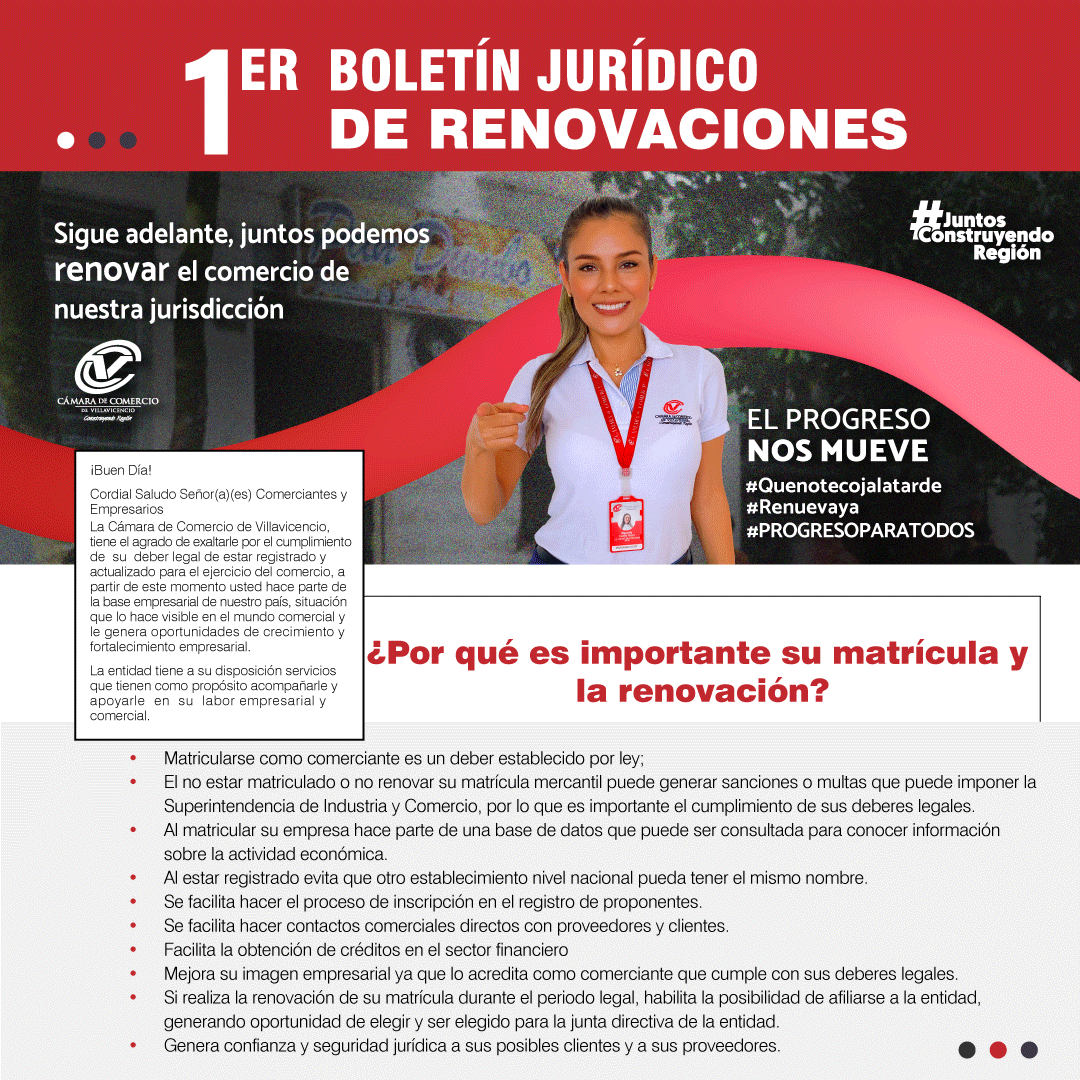 CCVillavicencio's tweet image. ¿Sabías que la renovación de la matrícula mercantil es vital para tu negocio?🤔

Aquí te contamos por qué. 🗣

#ProgresoParaTodos #JuntosConstruyendoRegión