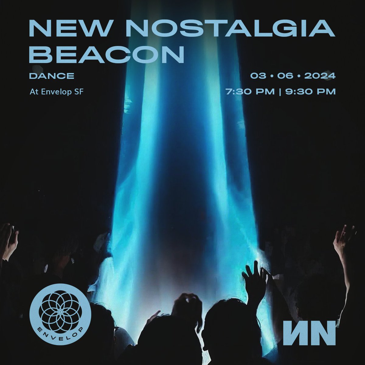 Don’t miss the premiere of New Nostalgia’s “Beacon”, an innovative laser installation that will light up the heart of Envelop SF on March 6th with 7:30pm and 9:30pm sessions.⚡Like a bonfire, come gather around. 🌐🎟Tickets: envelop.us/event/ESF20240…