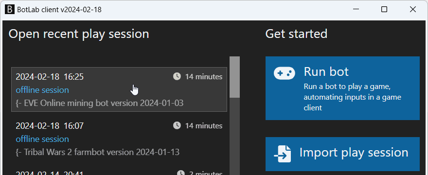 BotLabOrg's tweet photo. The latest update of the BotLab client has arrived 💾 Thanks to your continuous feedback, we've slashed disk usage for play session recordings by over 90%! Plus, check out the new main menu &amp; improved play session summary view 🚀

All details at https://t.co/RbzVSAUdcU

#devlog https://t.co/n0kb2Q1IuZ