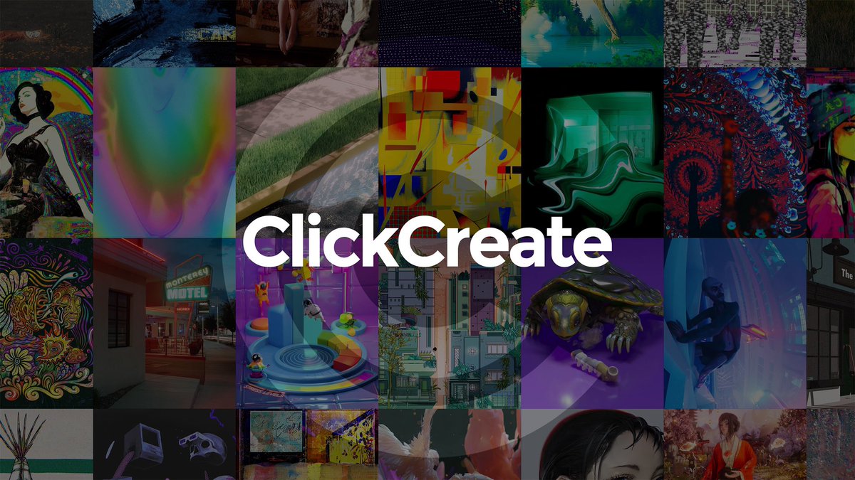 clickcreateio's tweet image. A little thread why ClickCreate is a great project.
Here for the art. Here for our community. Here for you!
Check out this thread with everything the project has to offer 🧵👇🩵