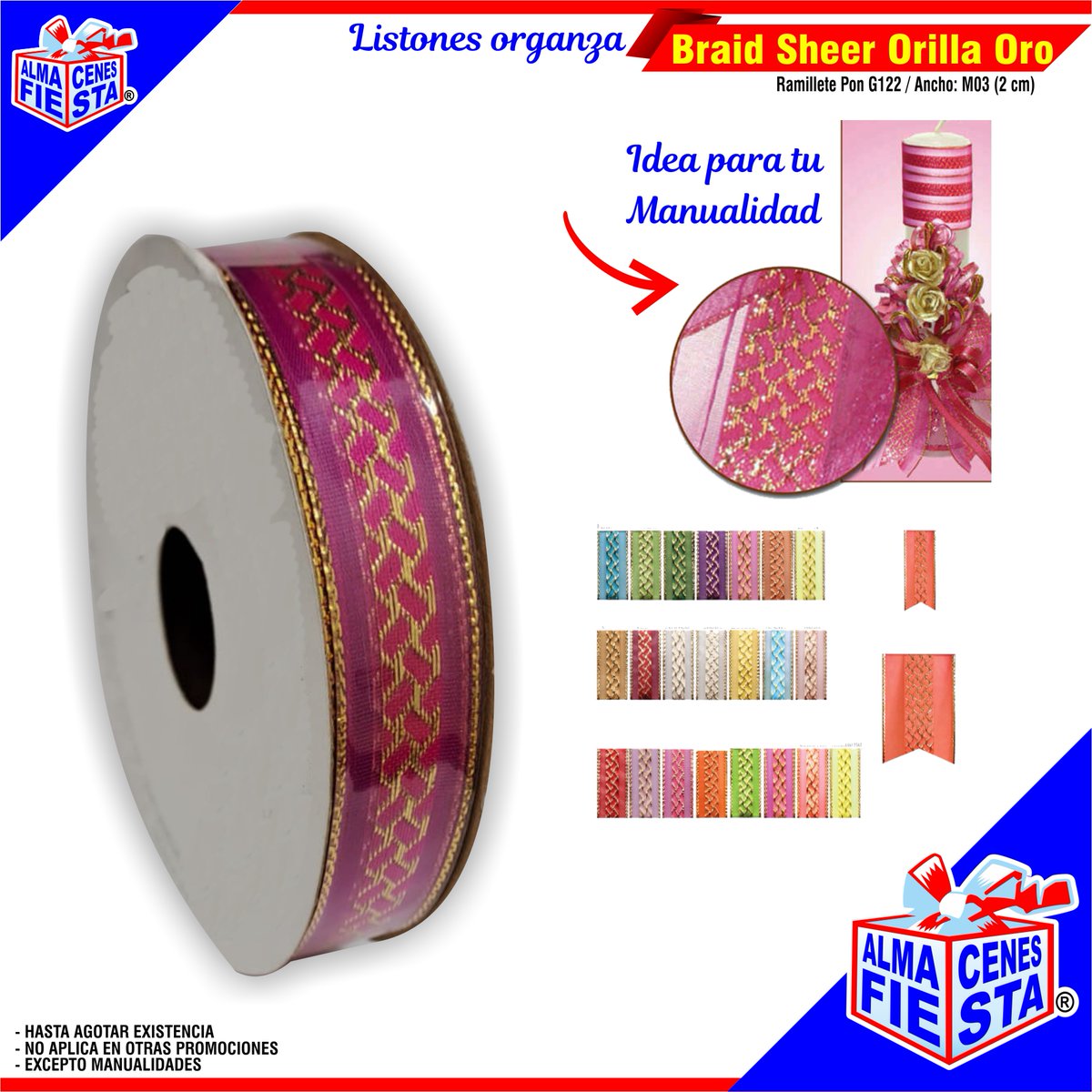playa_fiesta's tweet image. #Listones de #Organza #Braid #sheer #Orilla
Para más informes 📷📷📷 bit.ly/2E0Vi2B
O manda mensaje privado y con gusto atenderemos tus dudas 📷