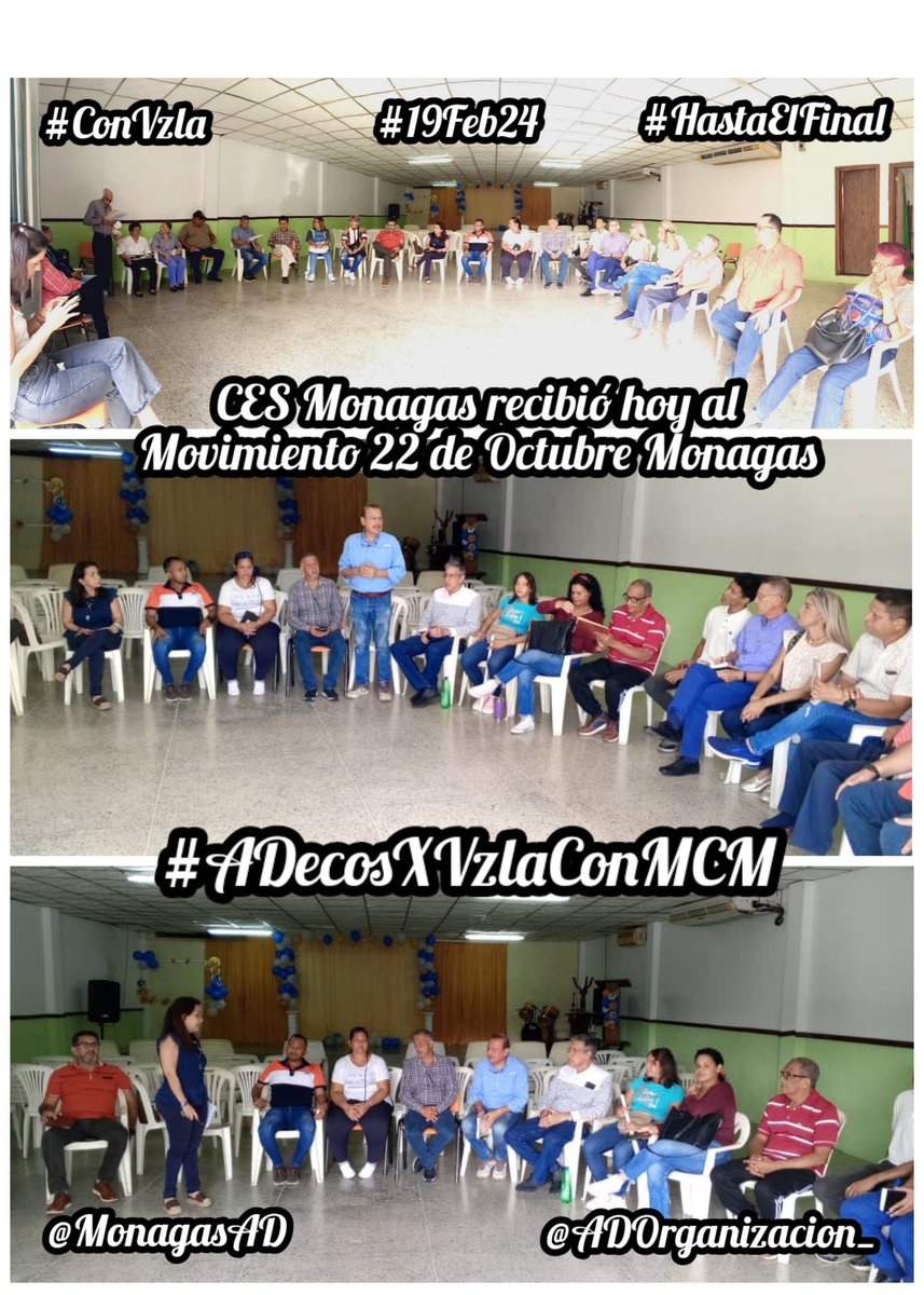 Mvto1roDeMayo's tweet photo. #19Feb24 Hoy recibimos en el CES de @ADemocratica #Monagas a Leonardo Padilla representante del Movimiento 22 de Octubre, quien solicitó un derecho de palabra para presentar a su organización.
@MariaCorinaYA
#ADecosXVzlaConMCM
#ConVzla 
@hramosallup
@ADOrganizacion_
@PieroMaroun https://t.co/P3nYgOpPLb