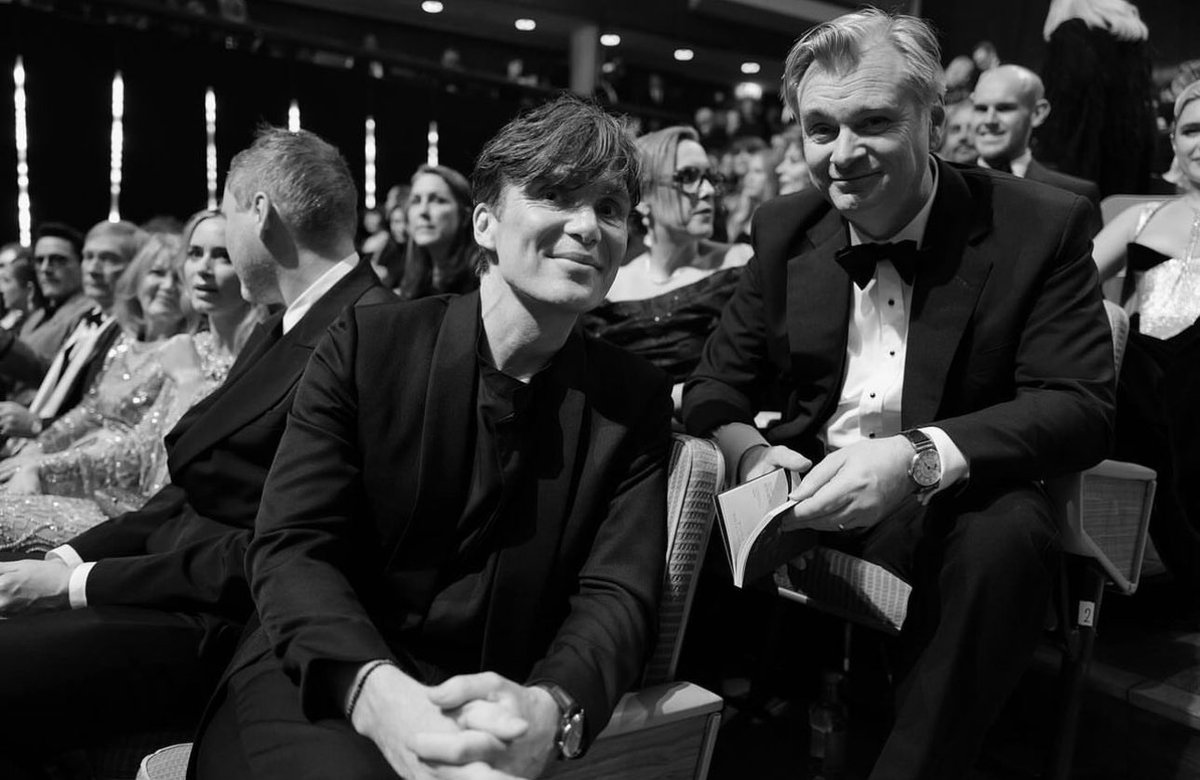 SrSanjeevan's tweet photo. Cillian Murphy and Chris Nolan photographed by Greg Williams at #BAFTAs ♥️ https://t.co/Lwv6pJvJ0Z