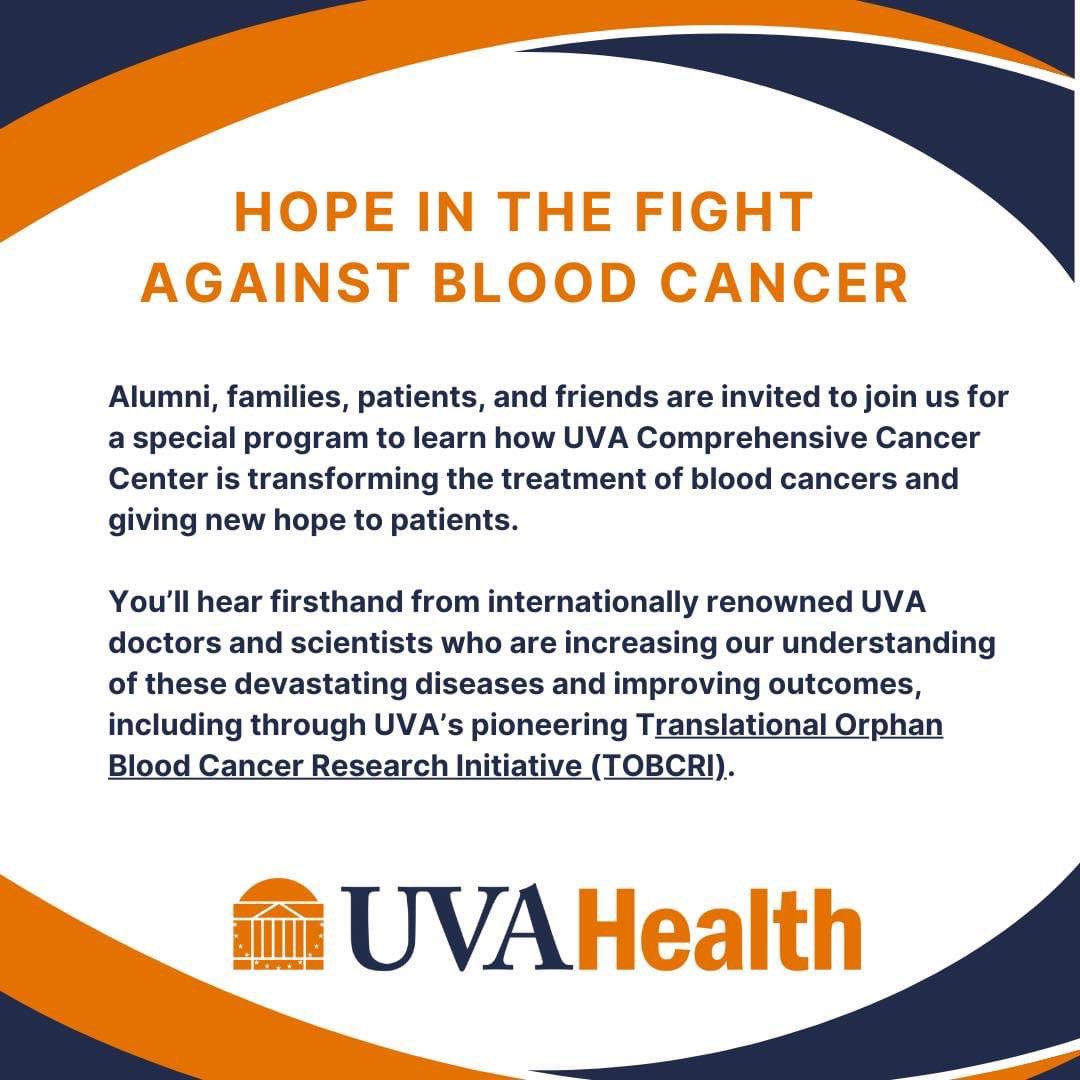 Join us for our “Hope in the Fight Against Blood Cancers” virtual webinar this Thursday, February, 22nd from 12:30PM - 1:45PM EST. Register here: eventbrite.com/e/hope-in-the-…