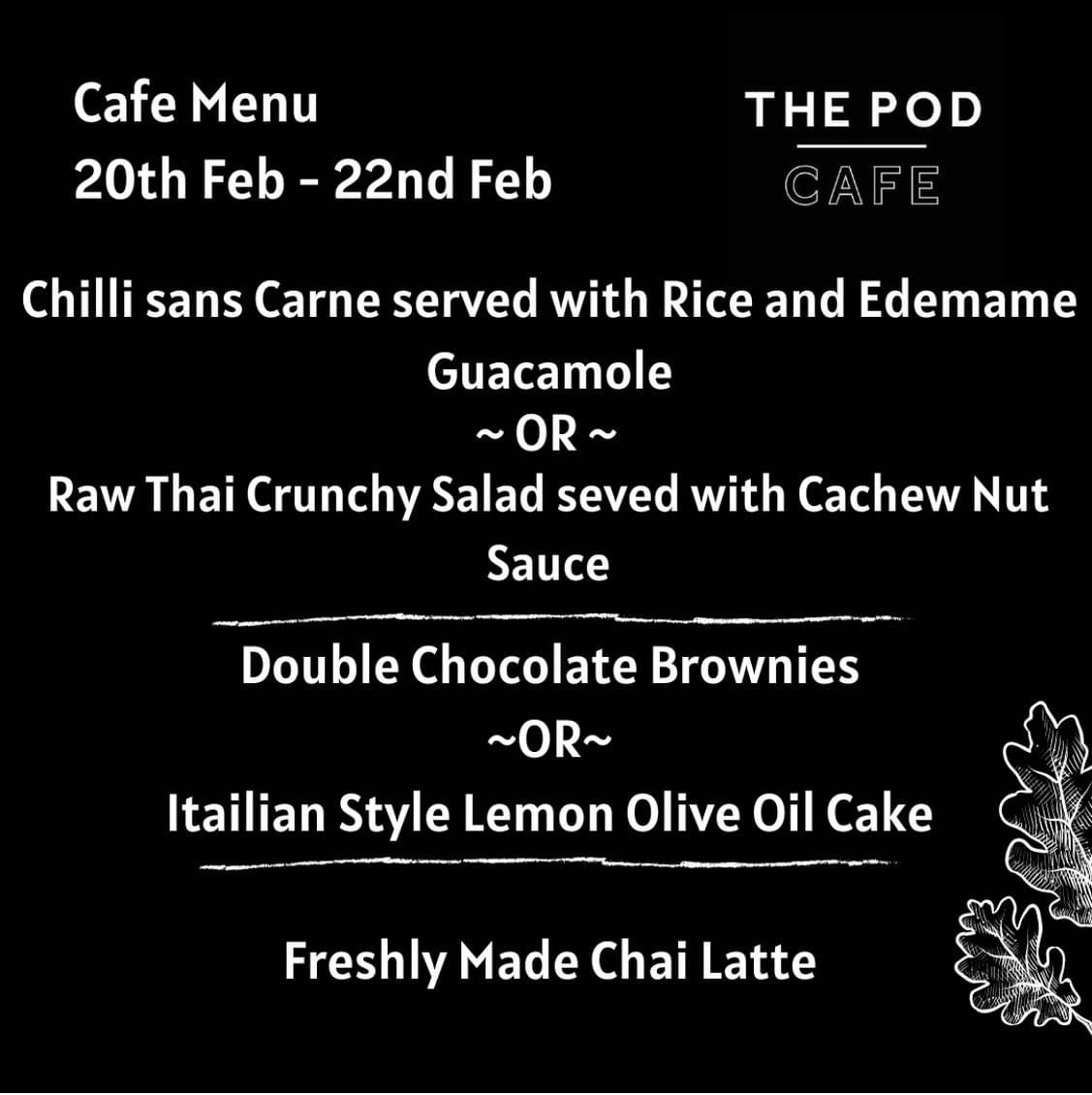 Here is this weeks menu. Please note week we have slightly different opening hours which are as follows; Tuesday 12 - 3 Wednesday 12 - 3 Thursday 11:30 - 2 Come and join us for a great lunch and great music and vibe @the_pod_cafe #vegan #madefromscratch #tastyfood