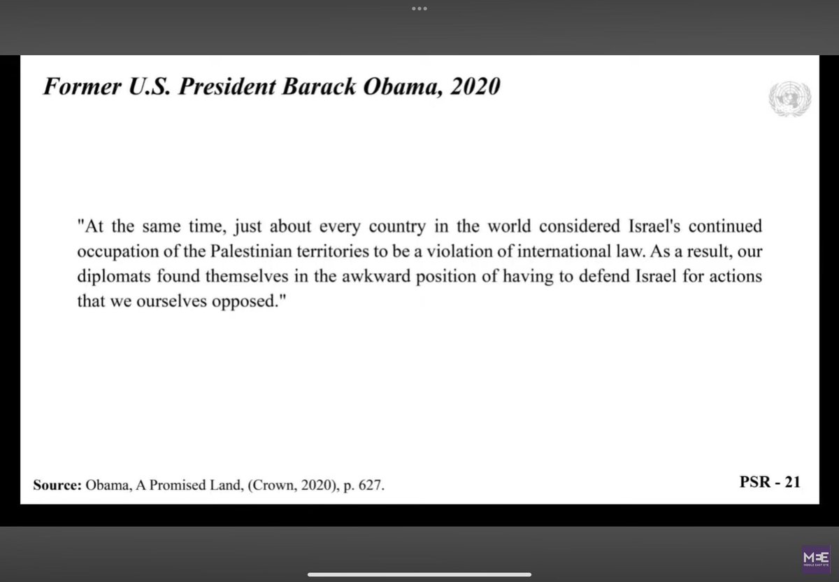 kingmobi_'s tweet photo. @Megatron_ron The testimony given by the second speaker nominated by the Palestinians put the nail to the coffin of American policy over the Israeli impunity granted by the U.S. Here was the winning quote https://t.co/9qXsWK7bYh