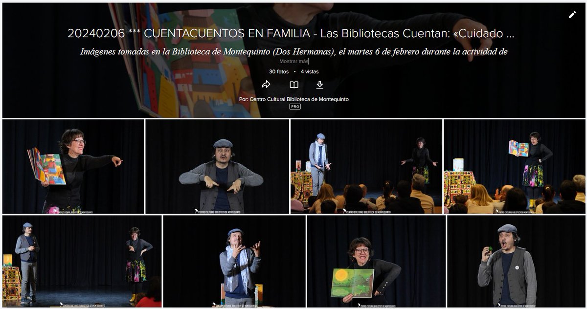 📸 Hemos completado el álbum fotográfico de la actividad #LasBibliotecasCuentan «Cuidado con los deseos», cuentos para ver, contar y escuchar en familia con <a href="/CuentaChachara/">La cháchara</a> en #BibliotecaMontequinto #DosHermanas, TU punto de encuentro, TU biblioteca.
➡️ flickr.com/photos/centroc…