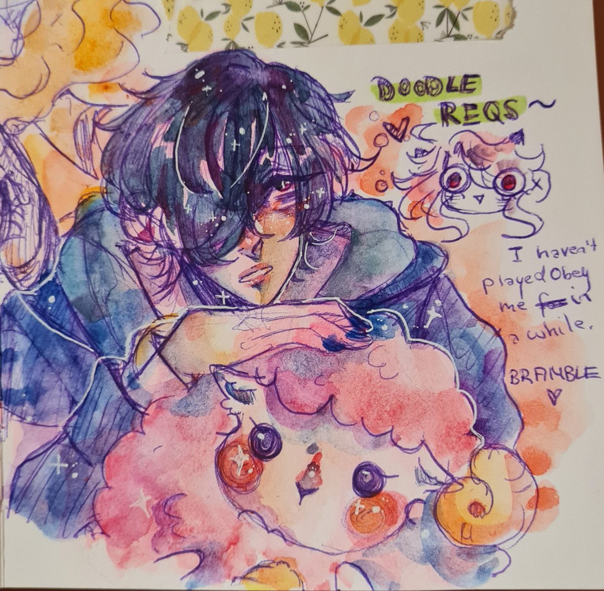 Belphie sketch ૮₍ ˶• ༝ •˶ ₎ა #obeyme