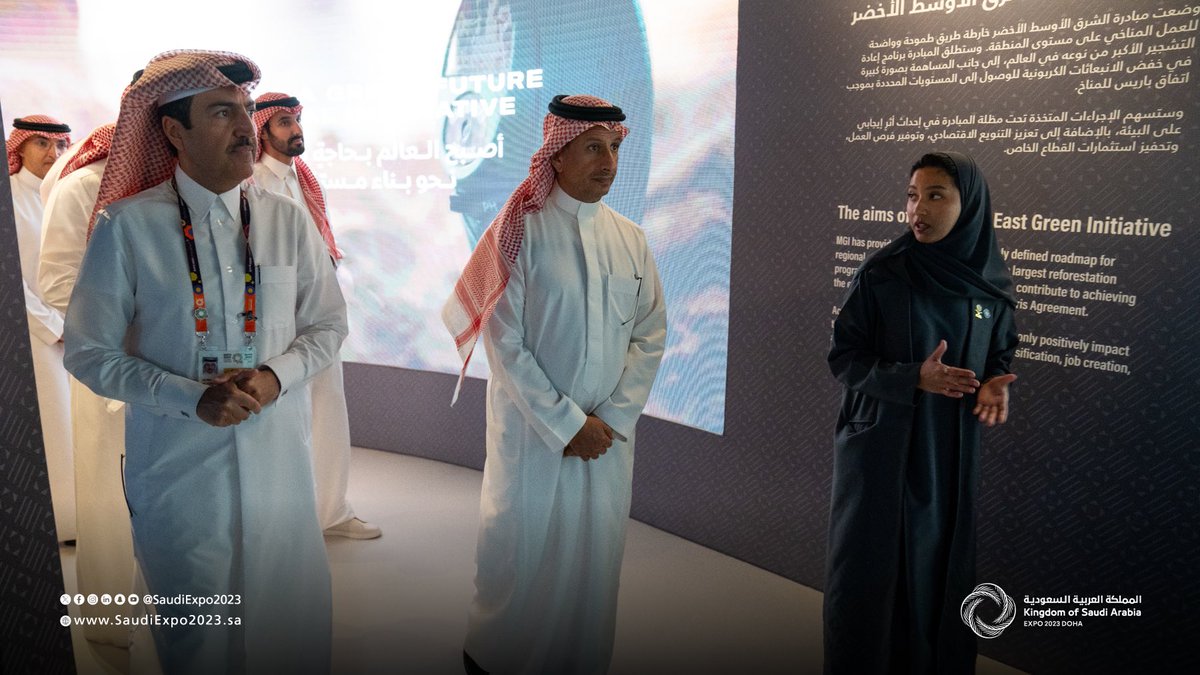 expo_riyadh's tweet photo. معالي وزير السياحة @AhmedAlKhateeb ، يزور الجناح السعودي في معرض #إكسبو_2023_الدوحة للبستنة.

#السعودية_في_إكسبو2023 https://t.co/EF8lASxU1y