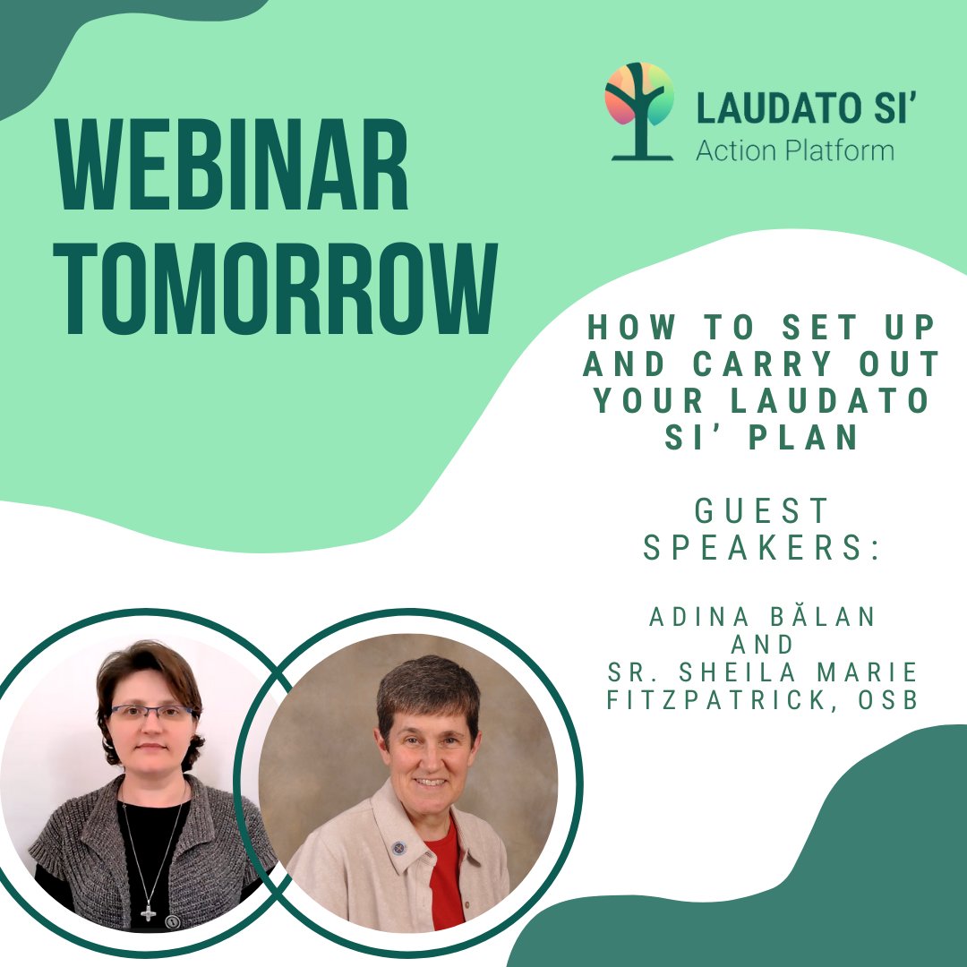 📢 1-Day Reminder! Don't miss our Feb 22 webinar on crafting your Laudato Si' Plan. Learn, share, and act! tinyurl.com/feb-webinar🌍🌱