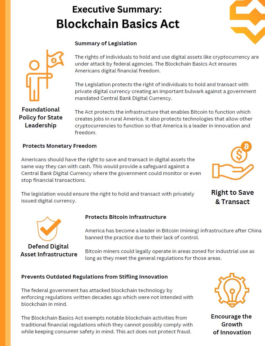 JUST IN: Three more US states have now introduced the Blockchain Basics  Act. - Ohio - Mississippi - South Carolina This law protects the right of  individuals to hold and transact in #