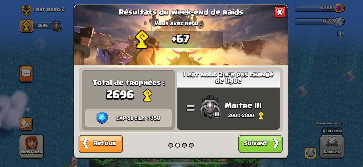 Raids IEN2 du vendredi 16 au lundi 19 février 2024 
#ClashOfClans #IEatNoob #IEatNoob2 #ClashOfClansFr