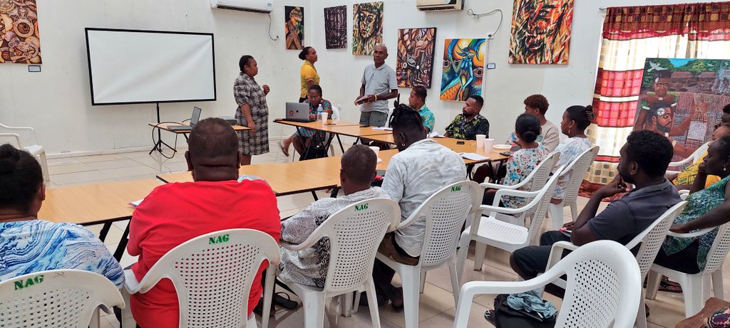 solsmasi's tweet photo. Stringers, journalists &amp; radio presenters undergo week-long half day workshop, conducted by BBC Media Action for media coverage of the elections. Partnership between BBC Media Action &amp; SIBC &amp; MASI under BBC MA 'Strengthening the Media' phase 2 project. @BHCHoniara @ginakekea https://t.co/BfbK4vrvbB