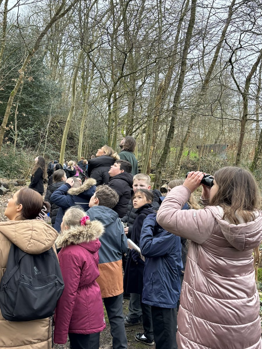 NBC_GreenTeam's tweet photo. Youngsters from @StLukes_ST5 and @sjfcc joined forces to take part in the @rspb Big Schools’ Birdwatch. Huge thanks to Andrew who gave a great tour of Silverdale Country Park - we were privileged to see many species including the Lapwing. @GWWM @thelandtrust #NationalNestBoxWeek https://t.co/68thF7aZcz