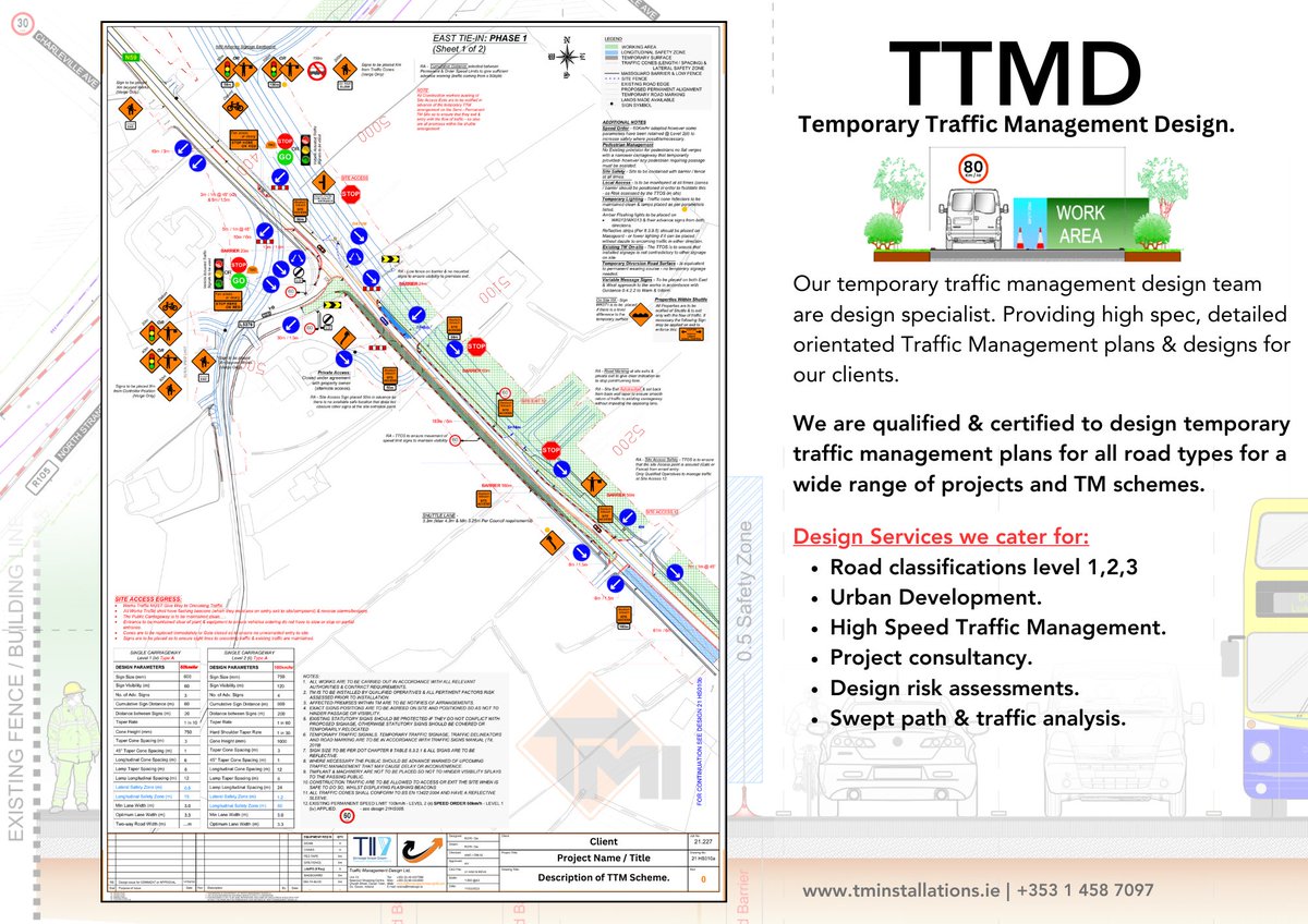 Temporary Traffic Management Plans?

For all your traffic management design enquires 👉 tminstallations.ie or email us at info@tminstallations.ie 

TMI - Your nationwide Traffic Management specialists. 

@TMInstallations 
#tmireland #trafficmanagementplan #tmi