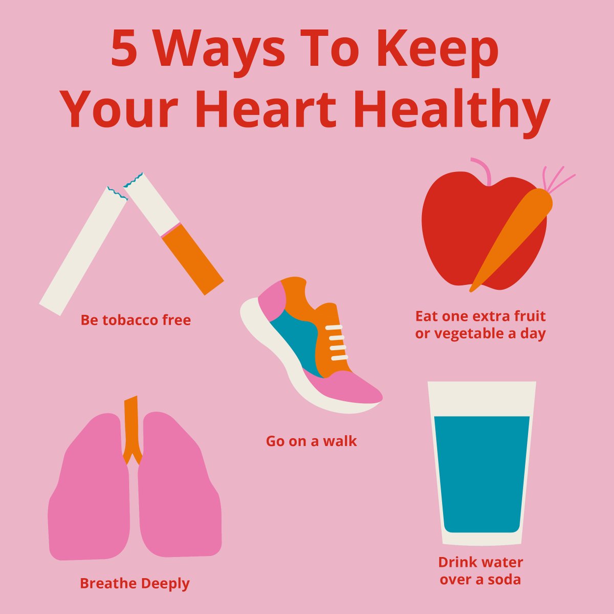 ShapeFutureOK's tweet image. Show your heart some love throughout American Heart Month with these helpful tips! 💓