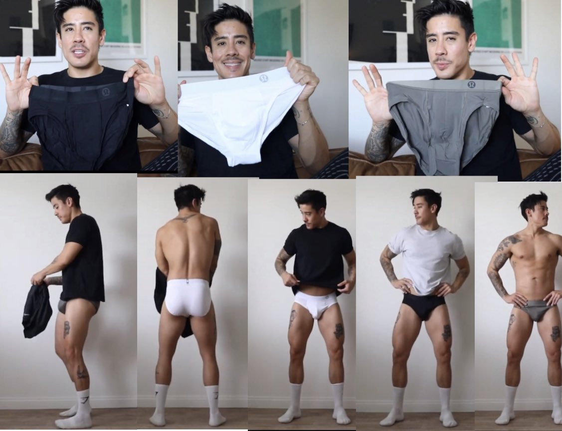 AlexMar31934563's tweet photo. Jair Woo trying more briefs on his channel… https://t.co/FCrHwKQALS