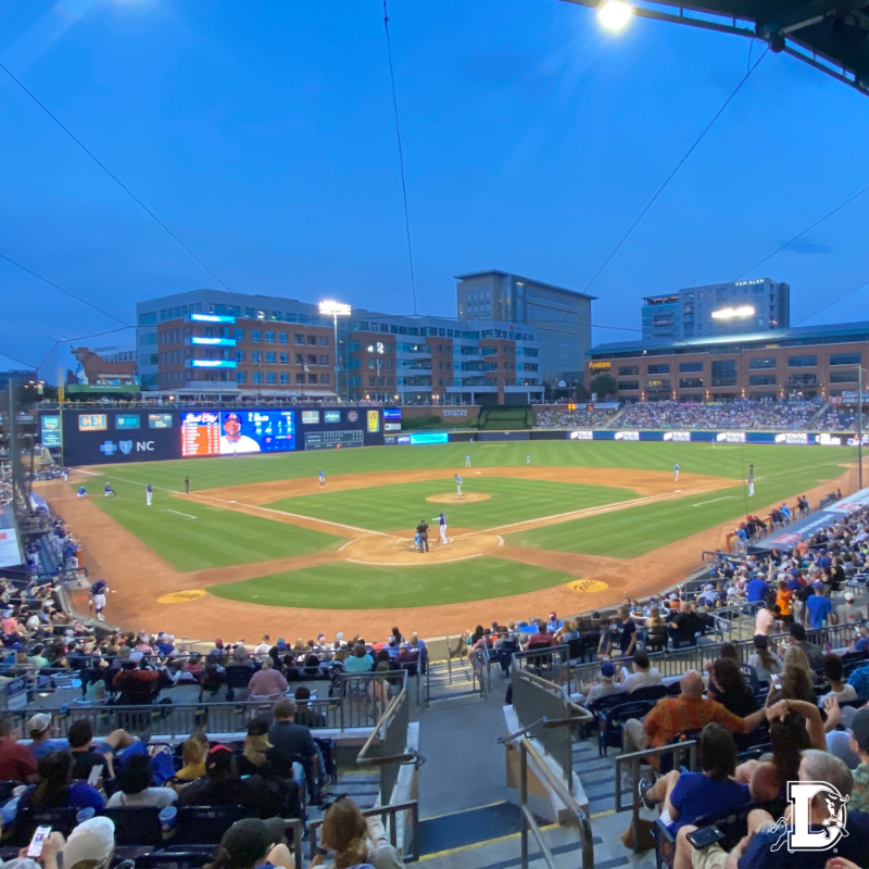 DurhamBulls's tweet photo. Don't forget to vote for the DBAP as MiLB's best ballpark &amp; Wool E. Bull as Top Mascot!