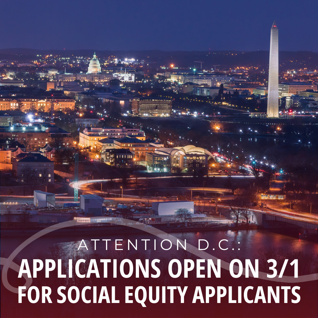 You heard it here first: the Medical Cannabis Business License open application period for social equity applicants starts at 9 a.m. on 3/1 and ends at 4 p.m. on 4/30. 

Additional information is available here: bit.ly/3w986iu 🔗