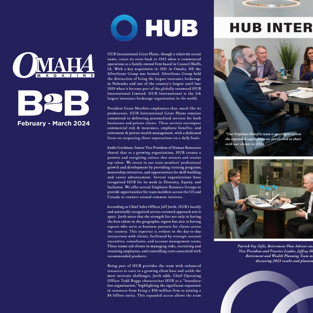 HUBGreatPlains's tweet photo. Thrilled to be featured in Omaha's B2B Magazine! 🎉 Check out the latest issue to see how our company is making waves in the business community: https://t.co/sNPjs22cLb #OmahaB2B https://t.co/KFDv1mqzOC