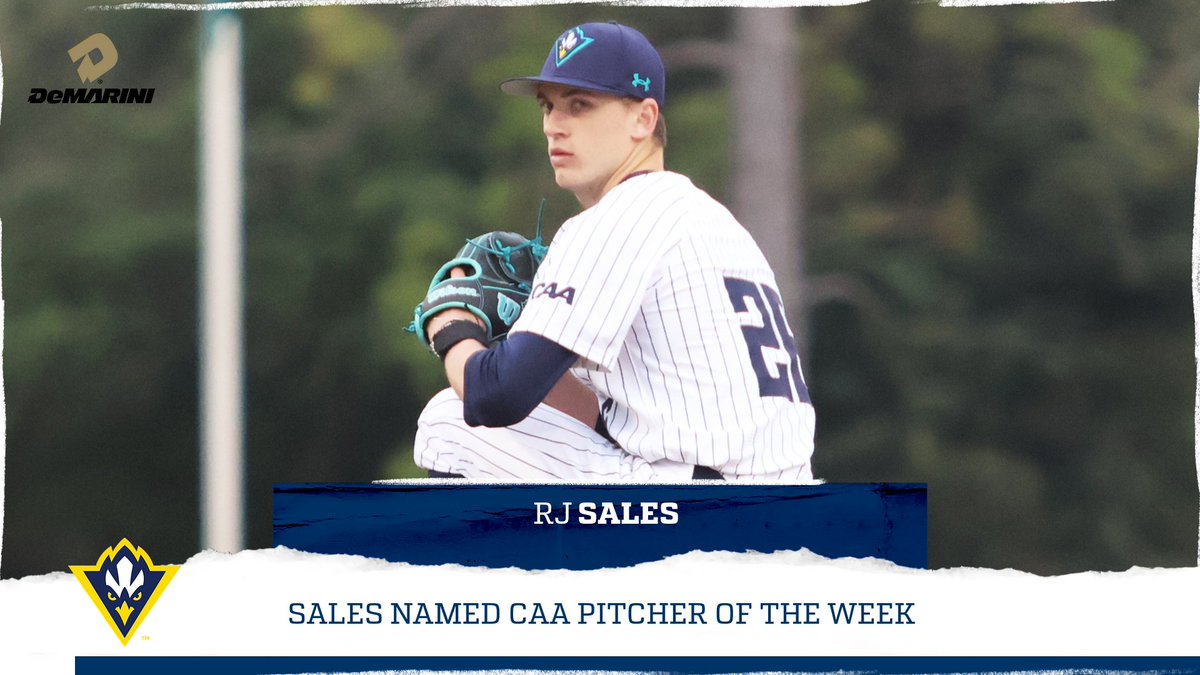 UNCW red-shirt sophomore RJ Sales was named Coastal Athletic Association Pitcher of the Week on Monday after a dominant start in the season opener against Mid-America Conference favorite Kent State. bit.ly/3uv1HxT