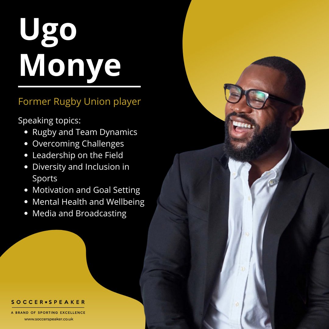 Level up your event with rugby icon Ugo Monye! 🏉 Experience his winning spirit, dynamic energy & compelling stories of triumph, teamwork & leadership. Book Ugo for an unforgettable blend of sportsmanship, motivation & entertainment. 🎤🏆 #UgoMonye #RugbyLegend #EventExcellence