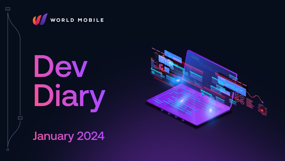 WorldMobileTeam's tweet image. 💻 The #WorldMobile Dev Diary for January is LIVE!

👉 Get started: bit.ly/devdiaryx24

#Telecoms #DePIN #Blockchain