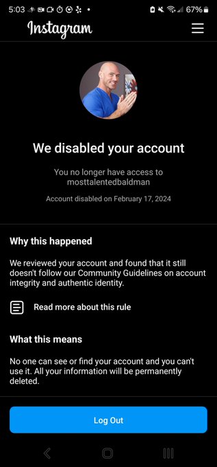 IG deleted again for impersonating myself 🙄 https://t.co/Pqy3nbBujN<a href="/tag/mvsales"class="tags"><span>#mvsales</span></a>