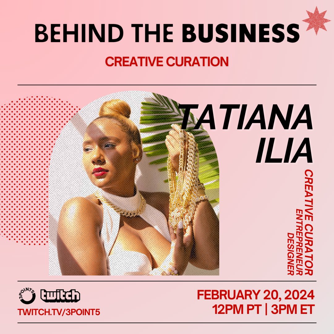jazminekind's tweet photo. Tati the great @_Ilia joins us for a special episode of #behindthebuisness ✨ can’t believe it’s been a year hosting this show, tune in for gems 2/20 at 12pm/3pm https://t.co/FNix75nC8w https://t.co/cUqcY5KK64