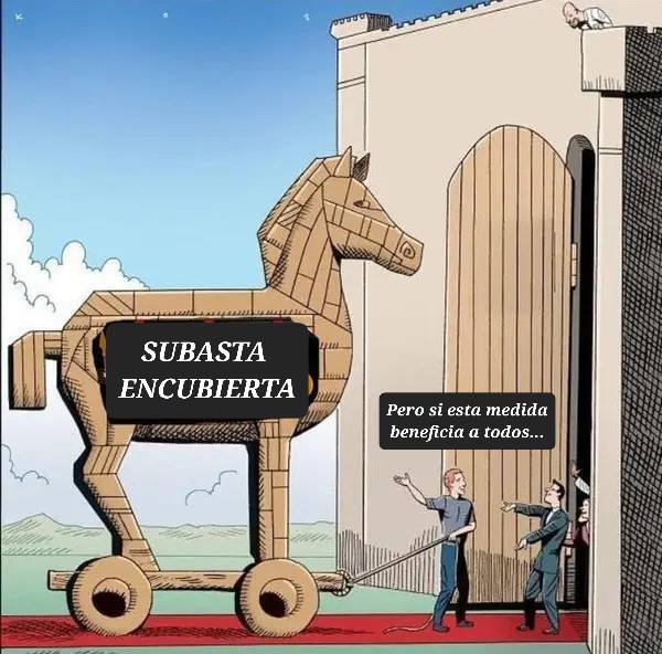 Esta #subastaencubierta va a entrar en las farmacias como el caballo de troya. Aparentemente se ofrece como un regalo, pero va en contra de la farmacia. Desde <a href="/gfarmaunidos/">@grupofarmaceuticoscomunitariosunidos</a> queremos apoyar a la farmacia andaluza #stopsubastaencubierta #impuestobonilla #sosfarmaciaandaluza