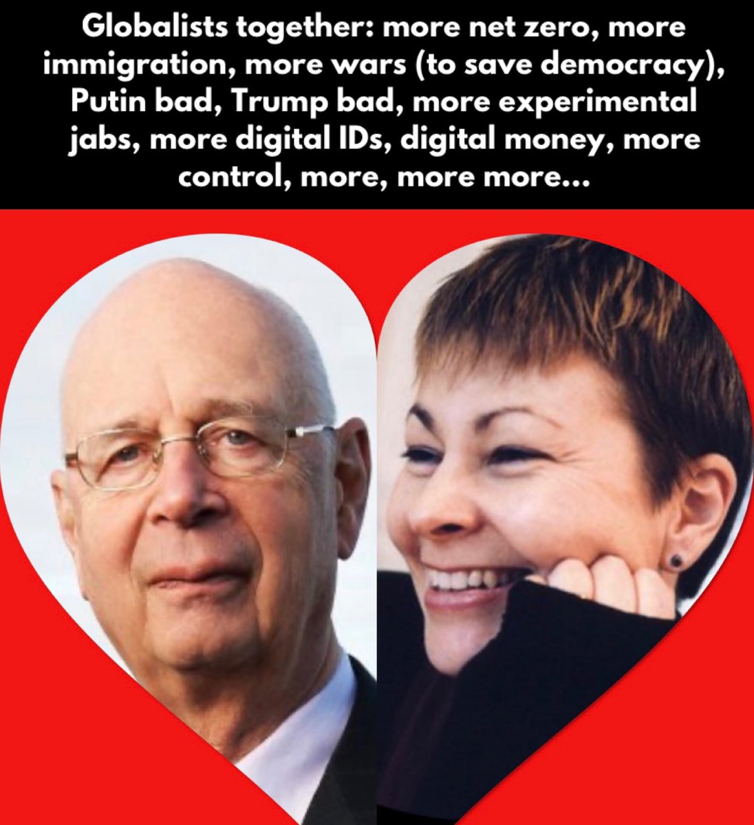 13orangesbc's tweet photo. @CarolineLucas @GBNEWS Caroline Lucas = Klaus Schwab
#SameSame #GlobalistsTogether #WEFAgenda2030 #MoreControl
@TheFreds @AllisonPearson @juneslater17 @edthetechie https://t.co/WUGyqmZCb2