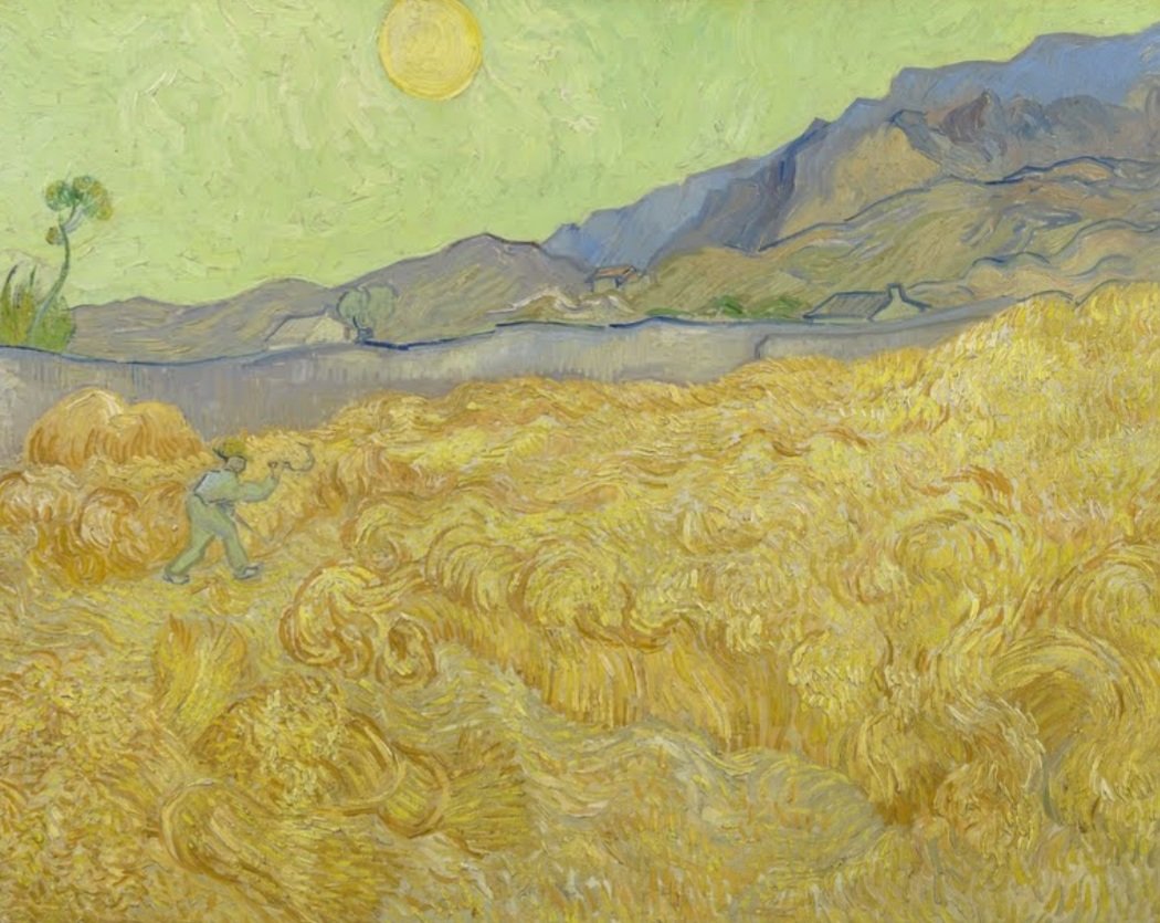 arte12234's tweet photo. "Campo de trigo con segador" es un óleo sobre lienzo creado por Vincent van Gogh en el año 1889. https://t.co/MO3UkTwP9g