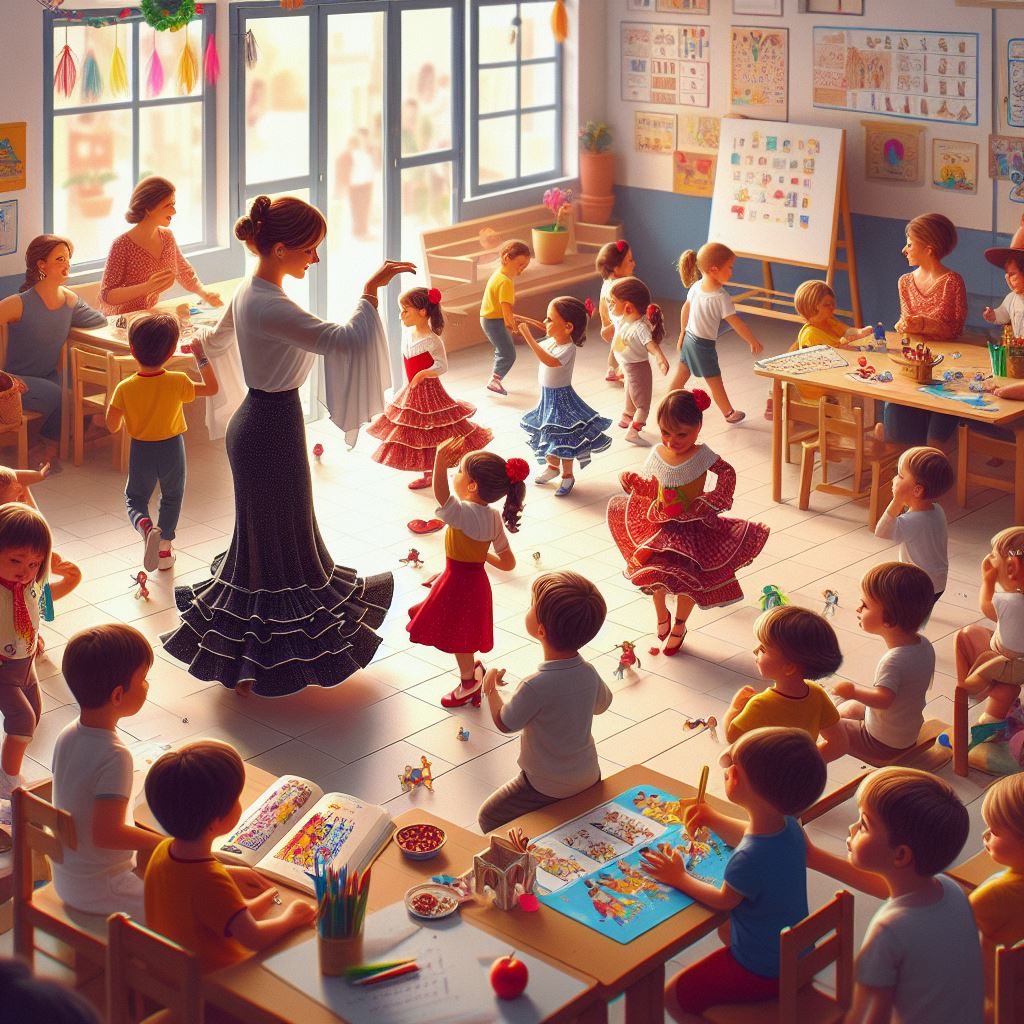 SoleMellada's tweet photo. Aquí mi creación en ChatGPT y la imagen en Bing para el nuevo reto.
#NochesAtq #JIPAtq24 
@bimbasso 
Producto: Talleres en el ciclo de infantil para la celebración del Día de Andalucía.

https://t.co/slBJjtr5UC https://t.co/GAb2tg7i9T