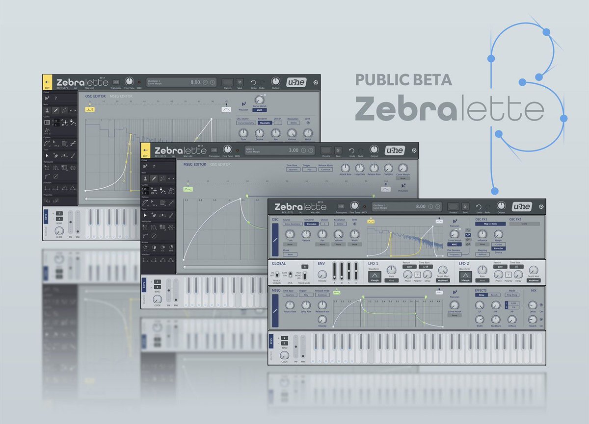 U-he unveils a free public beta of Zebralette 3 synthesizer plugin, compatible with Win, Mac & Linux. No expiration date.

🔗 kvraudio.com/forum/viewtopi…

@uheplugins #FreeAudioPlugin